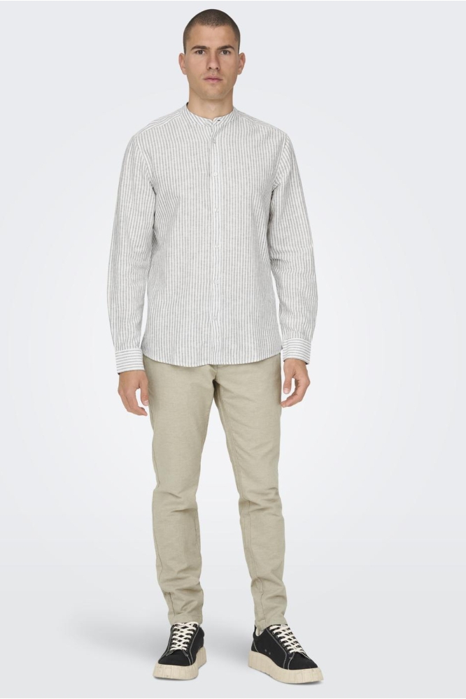 ONSMARK TAP 0011 COTTON LINEN PANT 22024937 CHINCHILLA